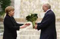 Ангела Меркель і Аляксандр Лукашэнка​