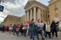 Protesters near the KGB building / Euroradio​