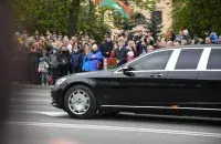 Аўтамабіль Лукашэнкі падчас святкавання Дня перамогі ў Мінску / Еўрарадыё