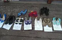 Інсталяцыя з абутку ў Чыжоўцы / Еўрарадыё