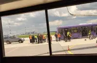 Дагляд пасажыраў борта Ryanair ў Мінску