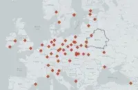 Гарады, дзе праходзяць акцыі