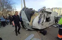 Спецаўтамабіль перавозіў затрыманых на акцыі пратэсту.