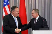 Mike Pompeo and Uladzimir Makei​&nbsp;/ Reuters