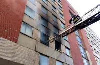 Пажар у корпусе БДУ /&nbsp;twitter.com/112MINSK