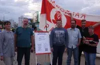 Valyantsin Trotski&rsquo;s picket / Maryna Adamovich&rsquo;s Facebook account 