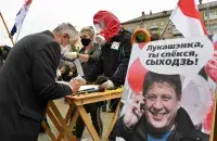 Мікалай Казлоў на агітацыйным плакаце падчас прэзідэнцкай гонкі 2020 года / Еўрарадыё