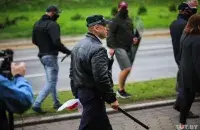 Mikalai Karpenkau with a rubber truncheon / TUT.by​