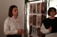 Святлана Ціханоўская на адкрыцці выставы
