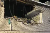 У выніку выбуху частка сцяны абрынулася