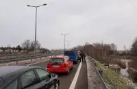 Аўтамабільная чарга на мяжы Польшчы і Беларусі