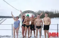 Окунание в прорубь в Минске