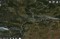 Пажары бачныя са спадарожнікаў
