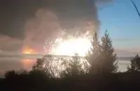 Ammunition continues to explode in the depot.
