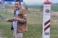 Юрый Аляксееў на латвійскай мяжы
