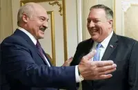 Аляксандр Лукашэнка і Майк Пампеа ў лютым 2020 года
