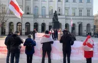 Акцыя беларусаў у Варшаве
