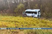 Маршрутка ў кювеце
