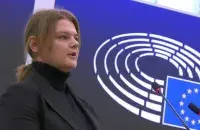 Яна Почобут в Европарламенте
