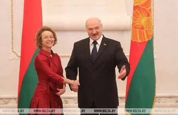 Посол Австрии Алоизия Вёргетер и Александр Лукашенко / БЕЛТА