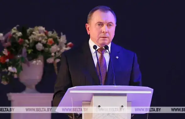 Belarusian Foreign Minister Uladzimir Makei speaking in Minsk on 18 January 2019&nbsp;/ BELTA