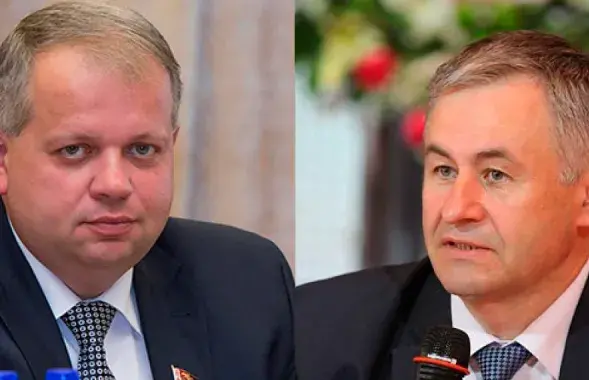 Юрий Бондарь слева, справа &mdash; Александр Карлюкевич