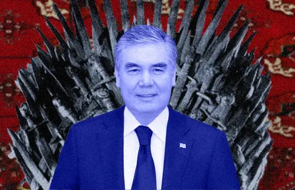 От отца к сыну и от сына к отцу — такой интересный путь туркменского транзита / коллаж Влада Рубанова, Еврорадио
