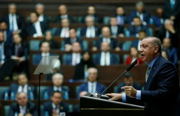 Эрдоган выступает в парламенте. Фото: Reuters​