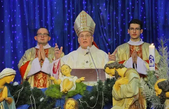 Арцыбіскуп Тадэвуш Кандрусевіч на ўрачыстай каляднай службе / Catholic.by
