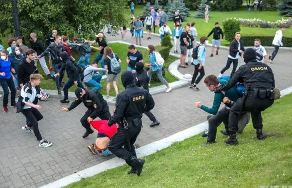 Сутыкненні з сілавікамі ў Мінску 14 ліпеня 2020 года