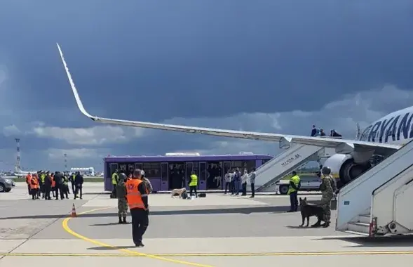 Самолёт Ryanair в Минске, 23 мая 2021 года / Handout via REUTERS​