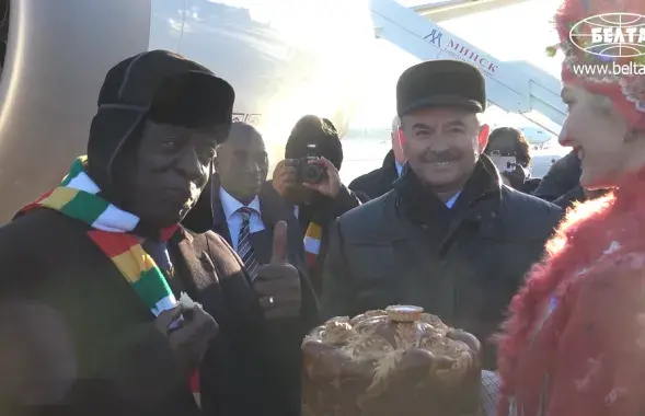 Emmerson Mnangagwa, the president of Zimbabwe, and Viktor Sheiman in Minsk / BelTA