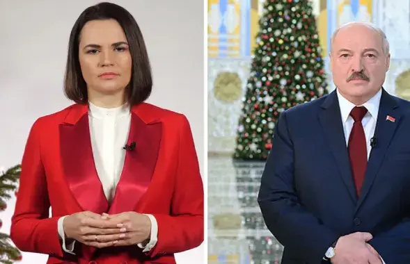 Светлана Тихановская и Александр Лукашенко