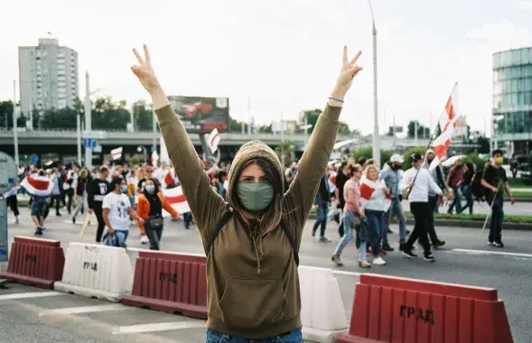 Мирная акция протеста в Беларуси, 2020 год / unsplash.com
