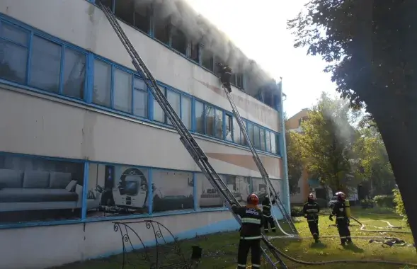 Пажар у Жлобіне / 112.by