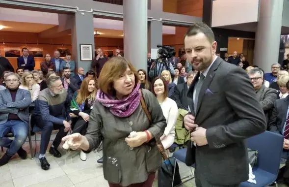 Svetlana Alexievich at a &#39;Intellectual Club&#39; session in Minsk / Zmicier&nbsp;Lukashuk, Euroradio