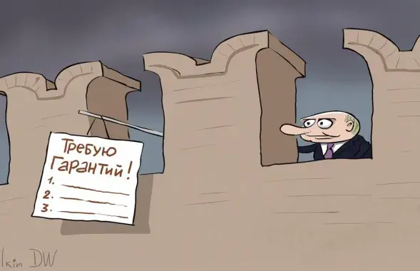 Россия при Владимире Путине оказалась в шаге от катастрофы / Карикатура dw.com
