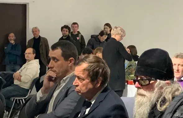 Павел Северинец на общем собрании ПЕН-центра / Еврорадио