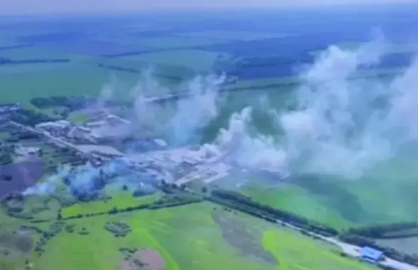 Баі на ўкраінска-расійскай мяжы / Скрыншот з відэа
