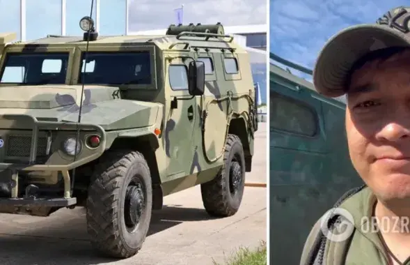 Бронеавтомобиль "Тигр" и Виталий Ким / obozrevatel.com
