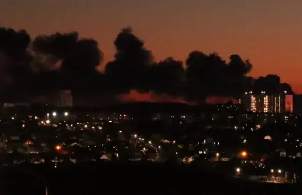 Пожар после атаки / Telegram
