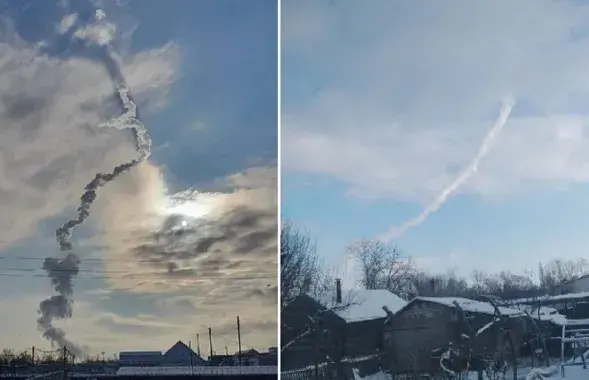 Сляды працы супрацьпаветранай абароны / t.me/bazabazon
