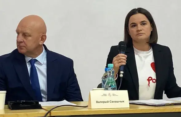 Валерый Сахашчык і Святлана Ціханоўская / Еўрарадыё
