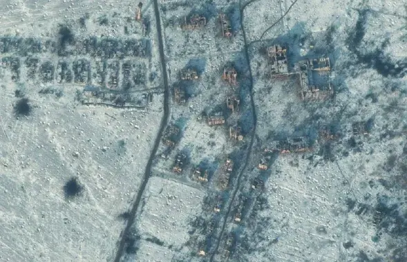 Разрушенный Соледар / Maxar Technologies
