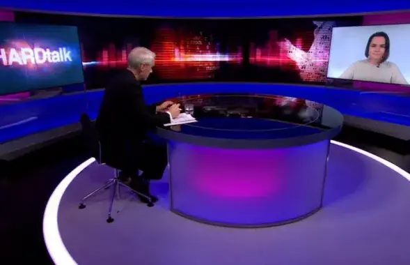 Светлана Тихановская во время интервью &quot;Би-би-си&quot; / bbc.com​