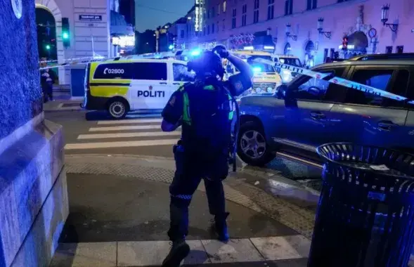 Паліцыя ў раёне Осла, дзе адбылася страляніна&nbsp;/ EPA