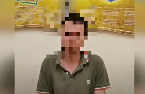 Тот самый задержанный минчанин / скрин с видео МВД
