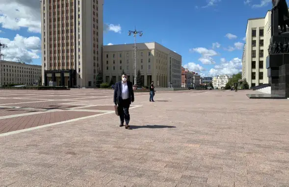 Виктор Бабарико на площади Независимости в Минске / Еврорадио​