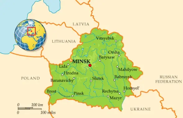 Мапа Беларусі /&nbsp;trakt.by