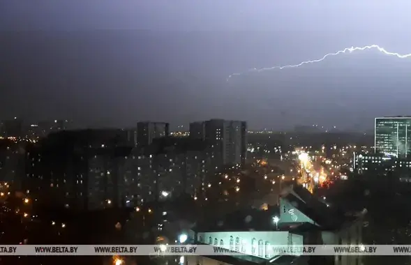 Мартовская гроза в Минске / БЕЛТА​